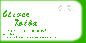 oliver kolba business card